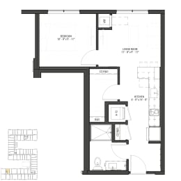 the floor plan of the apartment