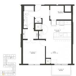 floor plan of the upper level of the house