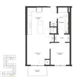the floor plan of the apartment