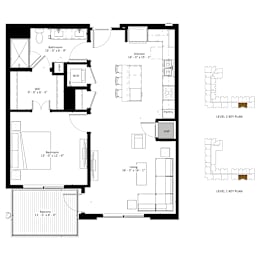 A black and white floor plan of a two-level home with labeled rooms and dimensions.