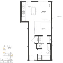 the floor plan of the apartment