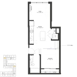 the floor plan of the apartment