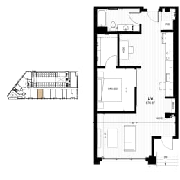 floor plan of upper and lower floors of the modern home
