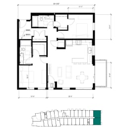a floor plan and a schematic of a house