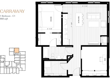  Floor Plan Carraway + Den