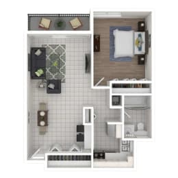 a 2132 sq ft floor plan  1 bedroom