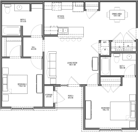  Floor Plan 2 Bedroom