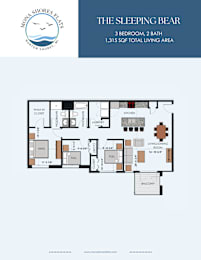 A floor plan for a Mona Shores property called The Sleeping Bear.