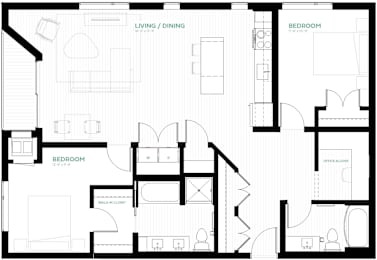 a floor plan of a home