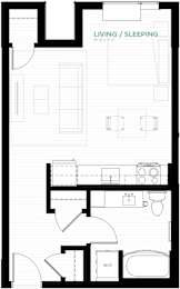 a floor plan of a small apartment