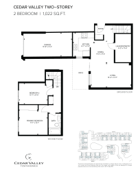 the cedar valley 2 bedroom floor plan