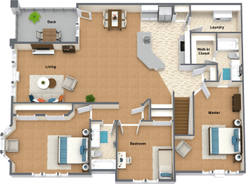 a floor plan of a house with a living room and a dining room