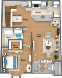 a floor plan of a home with a living room and a dining room