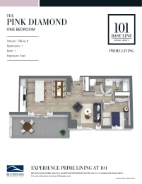the pink diamond, one bedroom penthouse