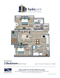 The Duncan floorplan - barrier free two bedroom.