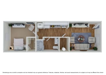 Beaumont Illinois Apartment floor plan