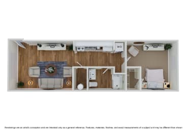 Beaumont Illinois Apartment floor plan