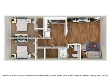 Beaumont Illinois Apartment floor plan