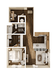 Edward Floor Plan at The Walter Apartments, Nebraska
