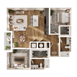 Locus Floor Plan at Parallel Apartments, Omaha, 68106
