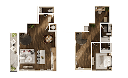 Michael Floor Plan at The Walter Apartments, Omaha, Nebraska