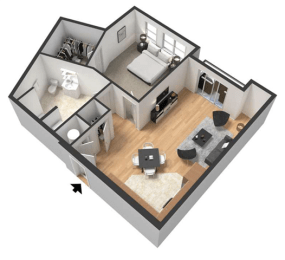 Ruth Floor Plan at Centerline Apartments, Omaha, NE, 68106