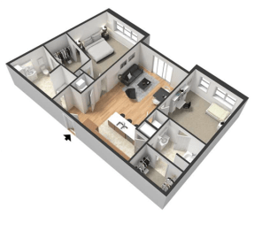 Sandra Floor Plan at Centerline Apartments, Omaha, NE