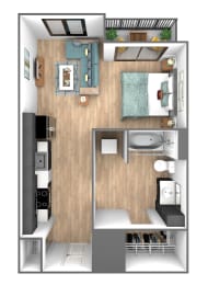 Nutmeg Floor Plan at Clove Apartments, Nebraska