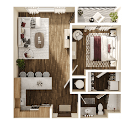 Patrick Floor Plan at The Walter Apartments, Nebraska