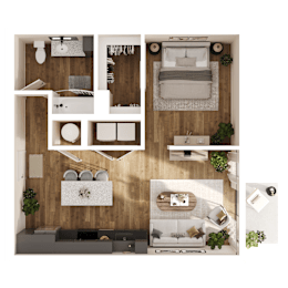 Prism Floor Plan at Parallel Apartments, Nebraska