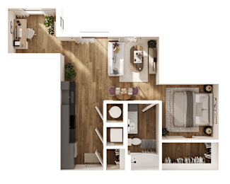 Sphere Floor Plan at Parallel Apartments, Omaha, Nebraska