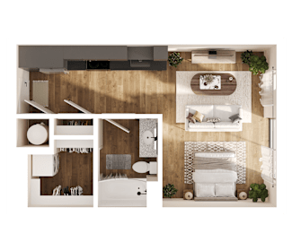 Torus Floor Plan at Parallel Apartments, Nebraska
