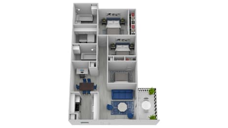  Floor Plan 3 Bed 2 Bath Ranch