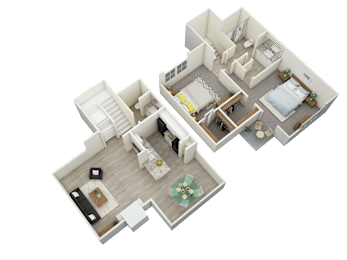 bedroom floor plan an in 3d