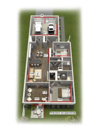  Floor Plan NEW 2 Bedrooms, 2 Bathrooms