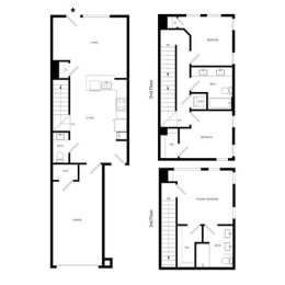 3 Bed 2.5 Bath Floor Plan | 1,423 Sq. Ft.at Promenade at Newnan Crossing, Newnan, GA