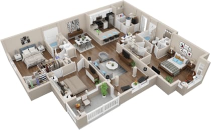 C2 Floor Plan | 1,517 Sq. Ft. at Lullwater at Big Ridge, Hixson, 37343