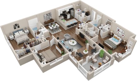 C3 Floor Plan | 1,525 Sq. Ft. at Lullwater at Big Ridge, Hixson, TN, 37343