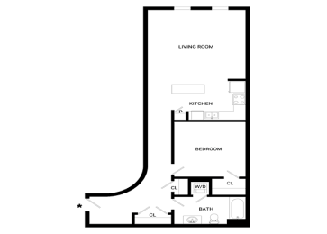 Forge Floor Plan | 772 Sq. Ft. at Mayton Transfer Lofts, Petersburg Virginia