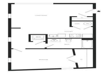 Infinite Floor Plan | 649 to 655 Sq. Ft. at Mayton Transfer Lofts, Virginia
