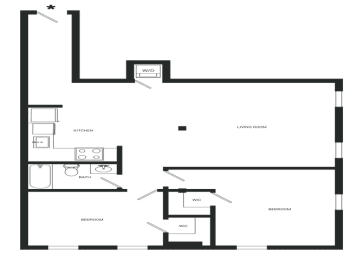 Intrigue Floor Plan | 960 Sq. Ft. at Mayton Transfer Lofts, Petersburg