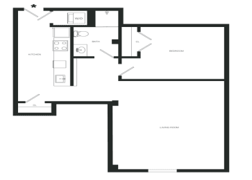 Perpetuous Floor Plan | 663 Sq. Ft. at Mayton Transfer Lofts, Petersburg, VA