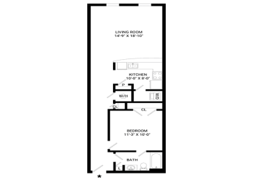 Superior Floor Plan | 733 Sq. Ft. at Mayton Transfer Lofts, Virginia