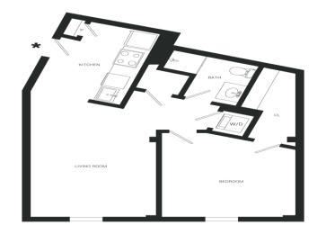 Vast Floor Plan | 633 Sq. Ft. at Mayton Transfer Lofts, Petersburg, VA