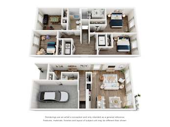 4 Bed 2.5  Bath Floor Plan | 1,554 Sq. Ft. at The Summit Townhomes, Oak Ridge, 37830