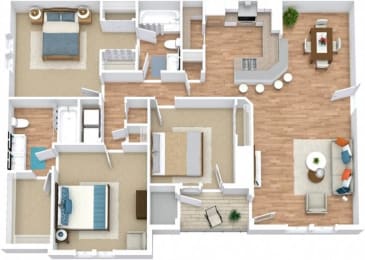 Atlantis Floor Plan | 1,414 Sq. Ft. at Marina Point, Chattanooga