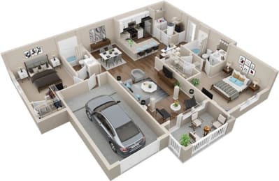 B1 Floor Plan | 1,341 Sq. Ft. at Lullwater at Big Ridge, Hixson