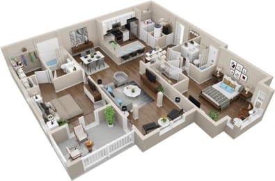 B3 Floor Plan | 1,363 Sq. Ft. at Lullwater at Big Ridge, Hixson, TN