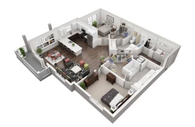 2 Bedroom, 2 Bathroom with 1414 square feet at 2000 West Creek Apartments, Virginia, 23238