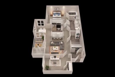 1 Bed 1 Bath Floor Plan with 800 Sq. Ft. at Trails at Short Pump Apartments, Richmond ,23233